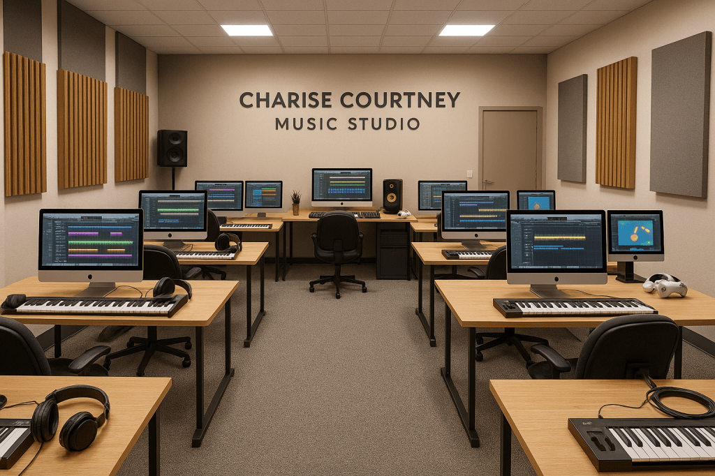 The purpose of this image is to show the readers a photograph of what the studio might possibly look like once it is created. 